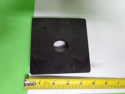 MICROSCOPE PART VINTAGE BRASS STAGE TABLE + IRIS LEITZ GERMANY AS IS BIN#72-11