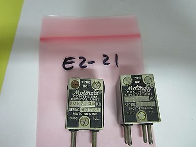 LOT 2 EA MOTOROLA QUARTZ CRYSTAL FREQUENCY CONTROL RADIO  BIN#E2-21