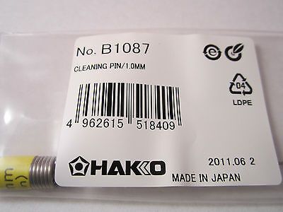 LAB SYRINGE CLEANING PIN HAKKO JAPAN B1087 1.0 mm  BIN#1C