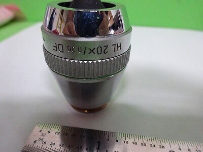 MIKROSKOPTEIL OBJEKTIV LEITZ GERMANY HL 20X DF OPTICS AS IS BIN#72-39