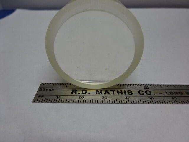 THICK LENS BI CONVEX GLASS OPTICS MICROSCOPE PART AS IS &83-28