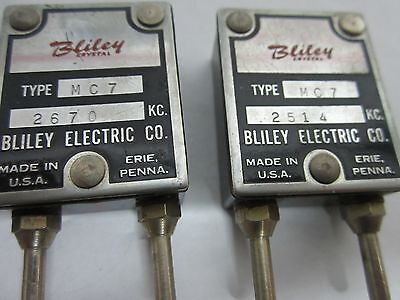 LOT 3 EA QUARTZ CRYSTAL BLILEY MC7 FREQUENCY CONTROL VINTAGE AS IS BIN#P5-67