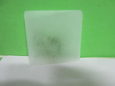 MICROSCOPE PART FROSTED GLASS PLATE SPECIMEN [dirty] OPTICS AS IS BIN#S8-05