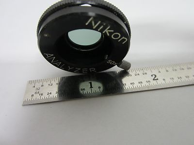 MICROSCOPE PART NIKON POLARIZER ANALYZER 50X OPTICS BIN#F6-16