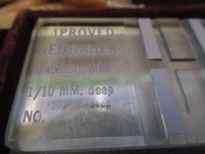 HEMACYTOMETER + NEUBAUER + PIPETTES MICROSCOPE PART AS PICTURED 18-FT-20