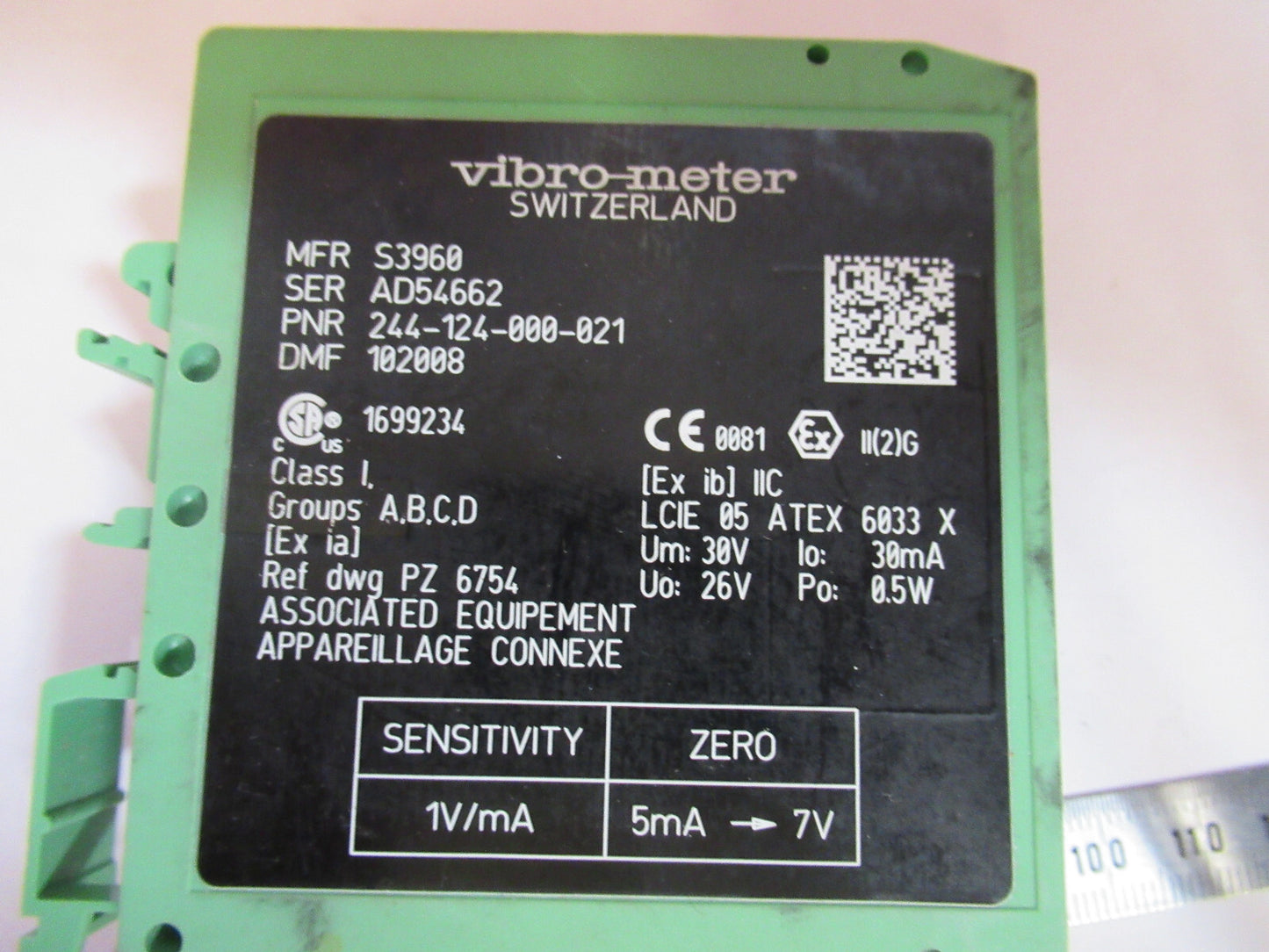 Meggitt Vibro-meter Gsi 124 Galvanic Isolation Module for SENSORs AS Pic