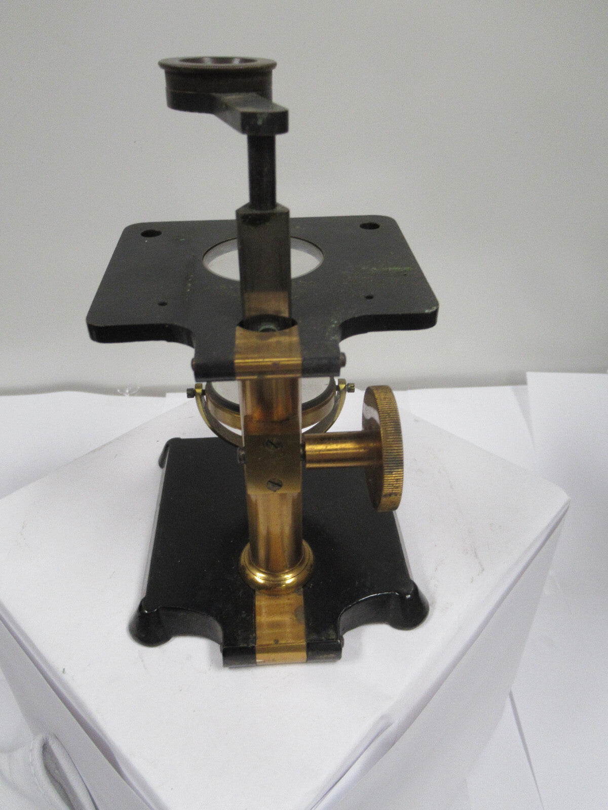 ANTIQUE BRASS QUEEN PHILADELPHIA MICROSCOPE as shown OPTICS #LOBBY