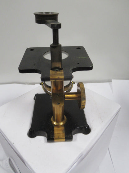 ANTIQUE BRASS QUEEN PHILADELPHIA MICROSCOPE as shown OPTICS #LOBBY