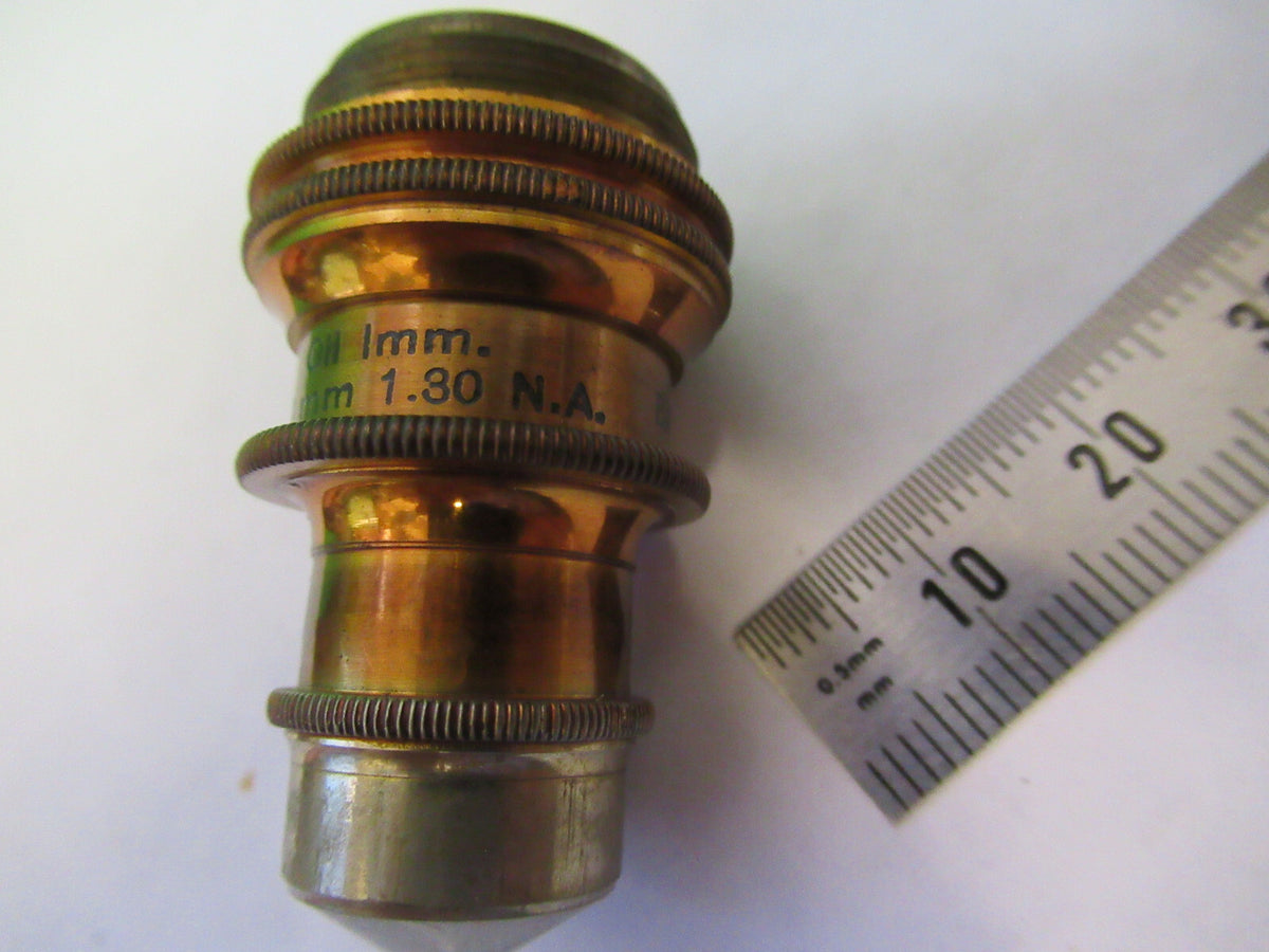 ANTIQUE BAUSCH LOMB BRASS OBJECTIVE 1.9mm MICROSCOPE PART AS PICTURED S1-B-20
