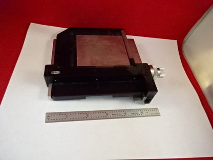 MICROSCOPE PART OLYMPUS JAPAN STAGE SPECIMEN TABLE MICROMETER AS IS #M6-A-58