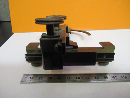 ANTIQUE XY CLIPS BAUSCH LOMB STAGE MICROSCOPE PART AS PICTURED Y4-A-120
