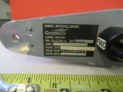 Goodrich Light Anticollision F16 Wingtip 021100-3 Untested