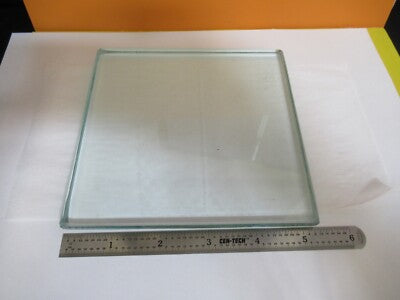 GLASS STAGE [dirty] PLATE SPECIMEN MICROSCOPE PART AS PICTURED &A3-B-10