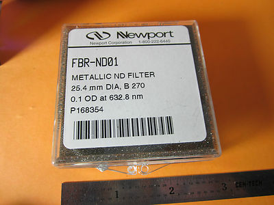 Optical Newport Metallic Filter 1" Diameter B270 0.1 @633 nm Laser Optics