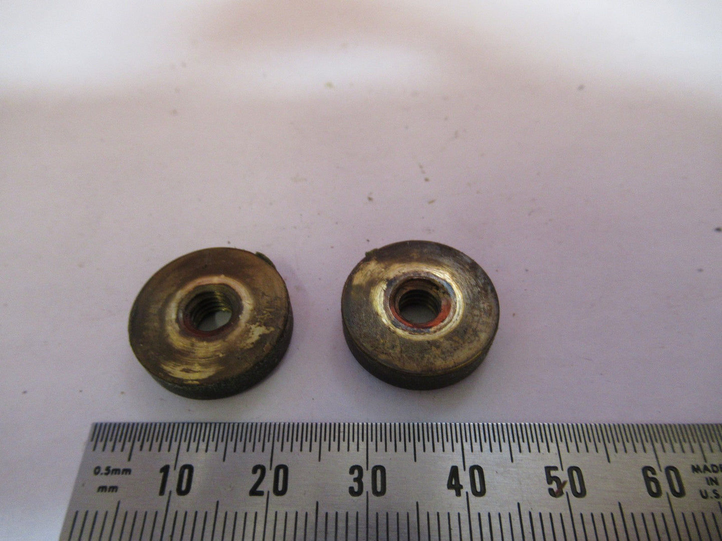 ANTIQUE LEITZ WETZLAR GERMANY BRASS SPANNER NUTS MICROSCOPE PART AS PIC V7-A-32