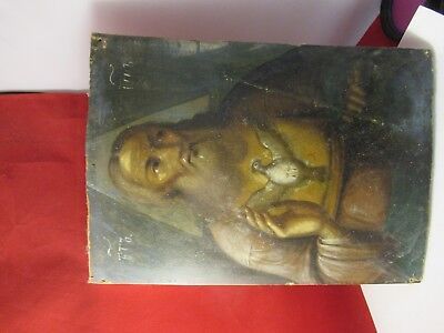 ORTHODOX CHURCH RELIGIOUS PAINTING RUSSIA in WOOD PANEL SERAPHIM &A1-RUS-2