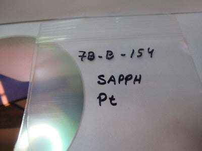 VERY NICE SAPPHIRE WAFER SINGLE CRYSTAL PLATINUM COATED AS PICTURED &7B-B-154