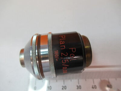 CARL ZEISS GERMANY OBJECTIVE POL 2.5X /160 MICROSCOPE PART AS PICTURED &3K-A-37