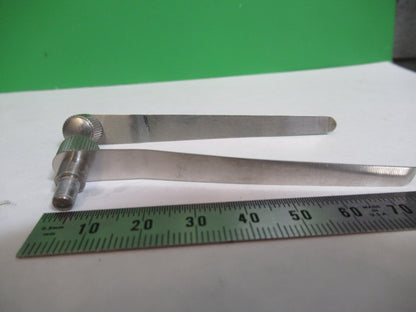 AO SPENCER PAIR CLIPS STAGE AMERICAN OPTICS MICROSCOPE PART AS PICTURED H7-B-89