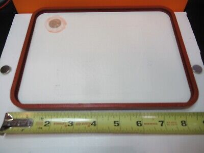 LARGE OPTICAL GLASS WINDOW SILICONE GASKET MIL SPEC OPTICS AS PICTURED &FT-5-58