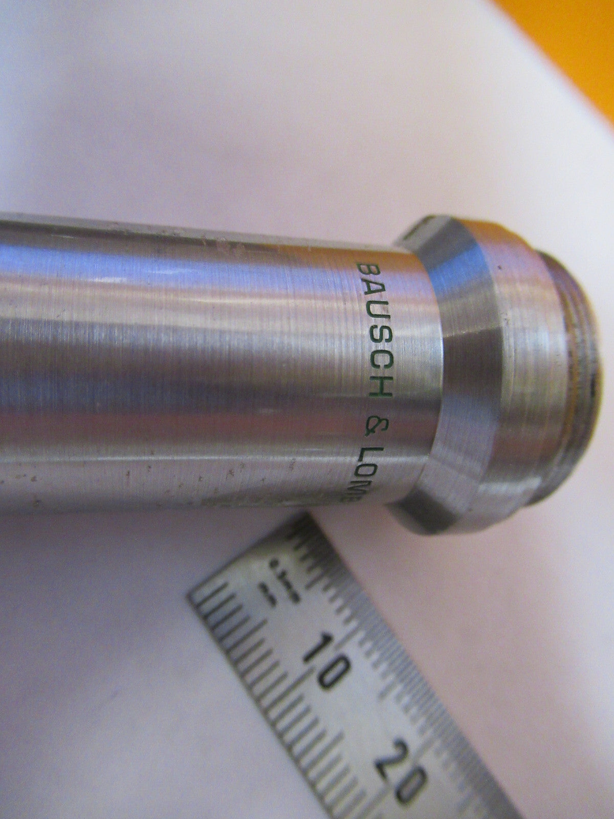MICROSCOPE INDUSTRIAL OBJECTIVE BAUSCH LOMB 10X OPTICS AS IS Y3-A-92