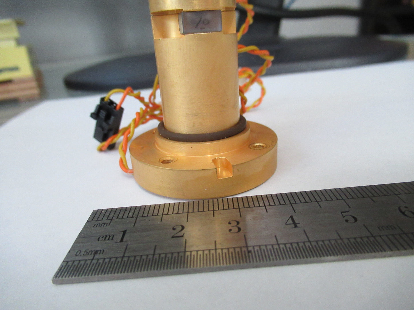 Optical Crystal Mounted on Heavy Gold Plated Copper Optics