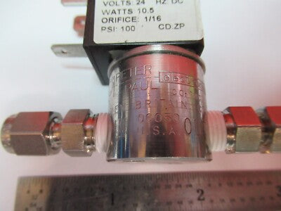 PETER PAUL ELECTRONICS SOLENOID VALVE 24V DC 100 PSI AS PICTURED &5M-X3