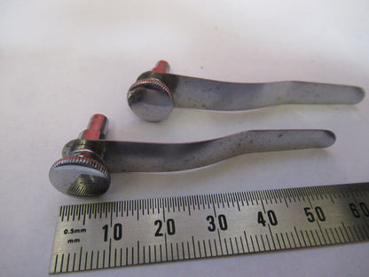 Vintage Pair Clips Spencer Lens Co. American Optical Co. Stage Microscope Part