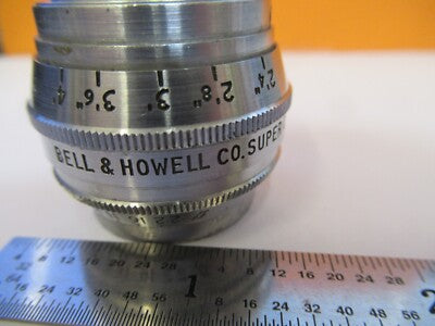 BELL & HOWELL USA OPTICAL SUPER COMAT 1 INCH LENS + IRIS OPTICS &A9-A-09