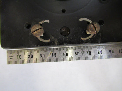 ANTIQUE BAUSCH LOMB STAGE TABLE MICROSCOPE PART AS PICTURED G8-A-51