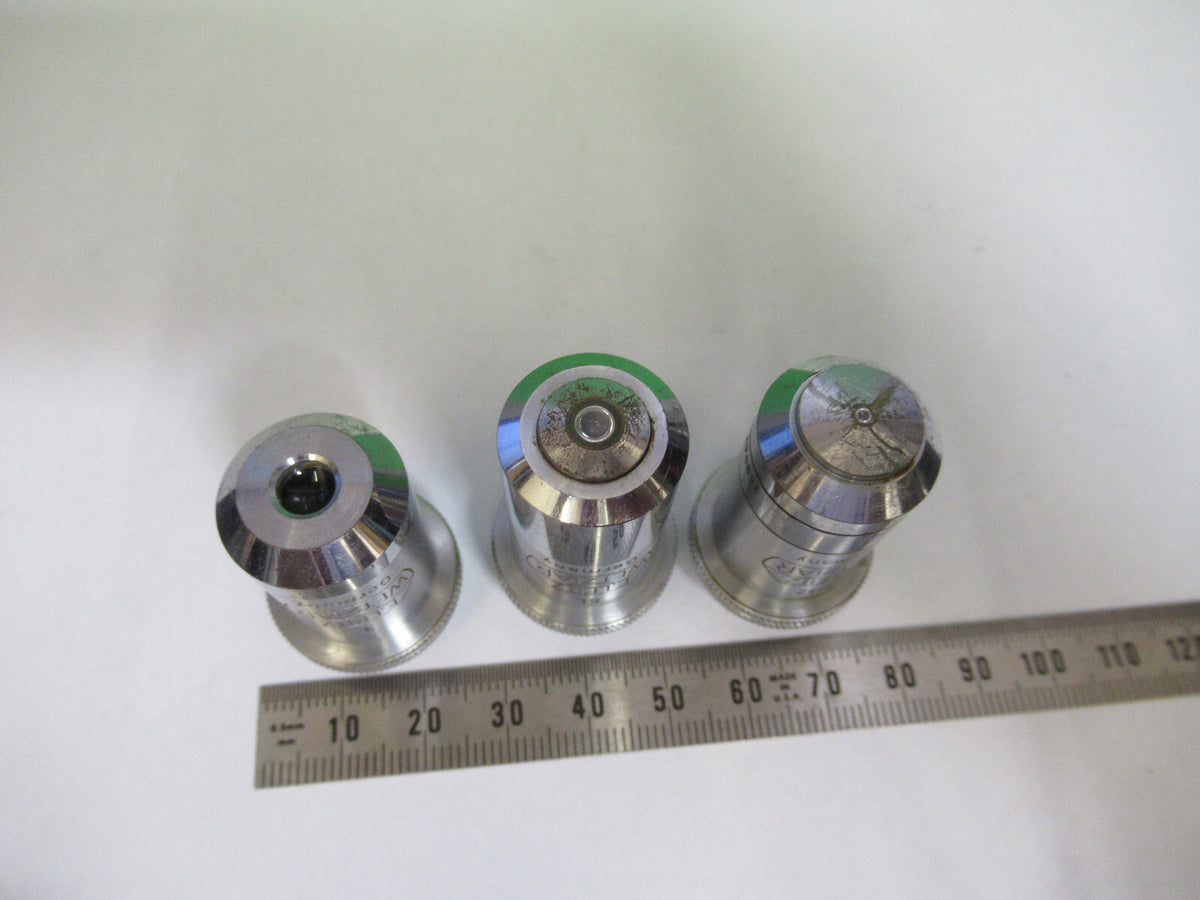 Lot Objectives Lenses Ernst Leitz Germany Microscope Part