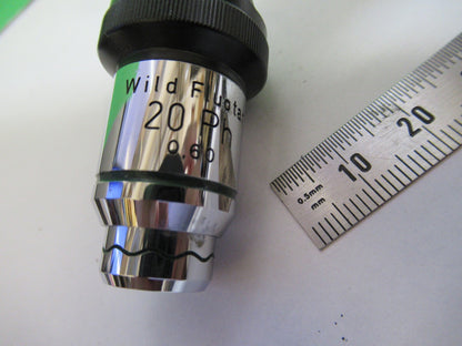WILD HEERBRUGG SWISS FLUOTAR OBJECTIVE 20X MICROSCOPE PART PHASE AS PIC V7-FT-97