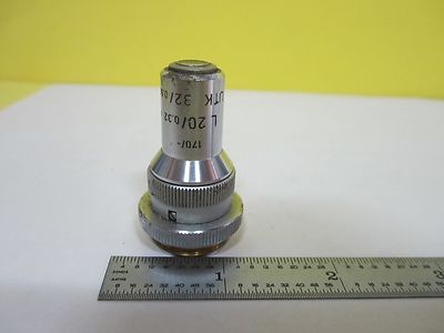 Microscope Part Objective Ernst Leitz Germany Utk L 20X + Iris Optics