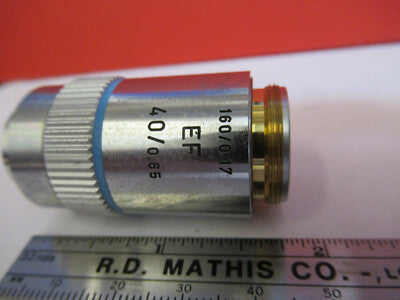 LEITZ WETZLAR 519762 OBJECTIVE EF 40X /160  MICROSCOPE PART AS PICTURED &B1-B-91