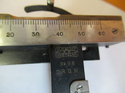 Antique Rare Kremp Wetzlar Stage Xy Clips Microscope Part