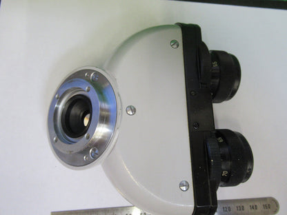 MICROSCOPE PART OPTICAL ZEISS GERMANY BINOCULAR HEAD OPTICS AS PIC #G2-A-64