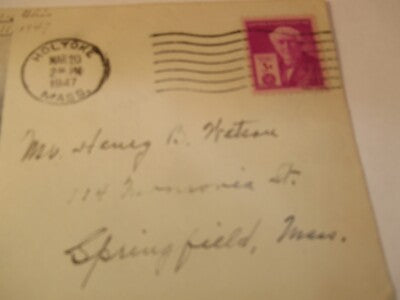 THOMAS ALVA EDISON 1947 ISSUE POSTAL STAMP ENVELOPE AS PICTURED &2-DT