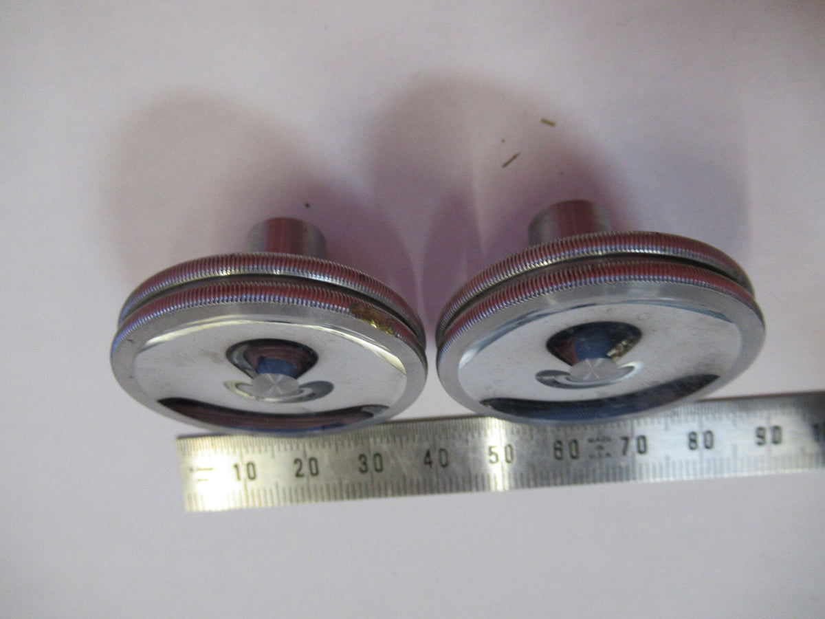 SPENCER AO  PAIR KNOBS ANTIQUE MICROSCOPE PART AS PICTURED #X3-B-02