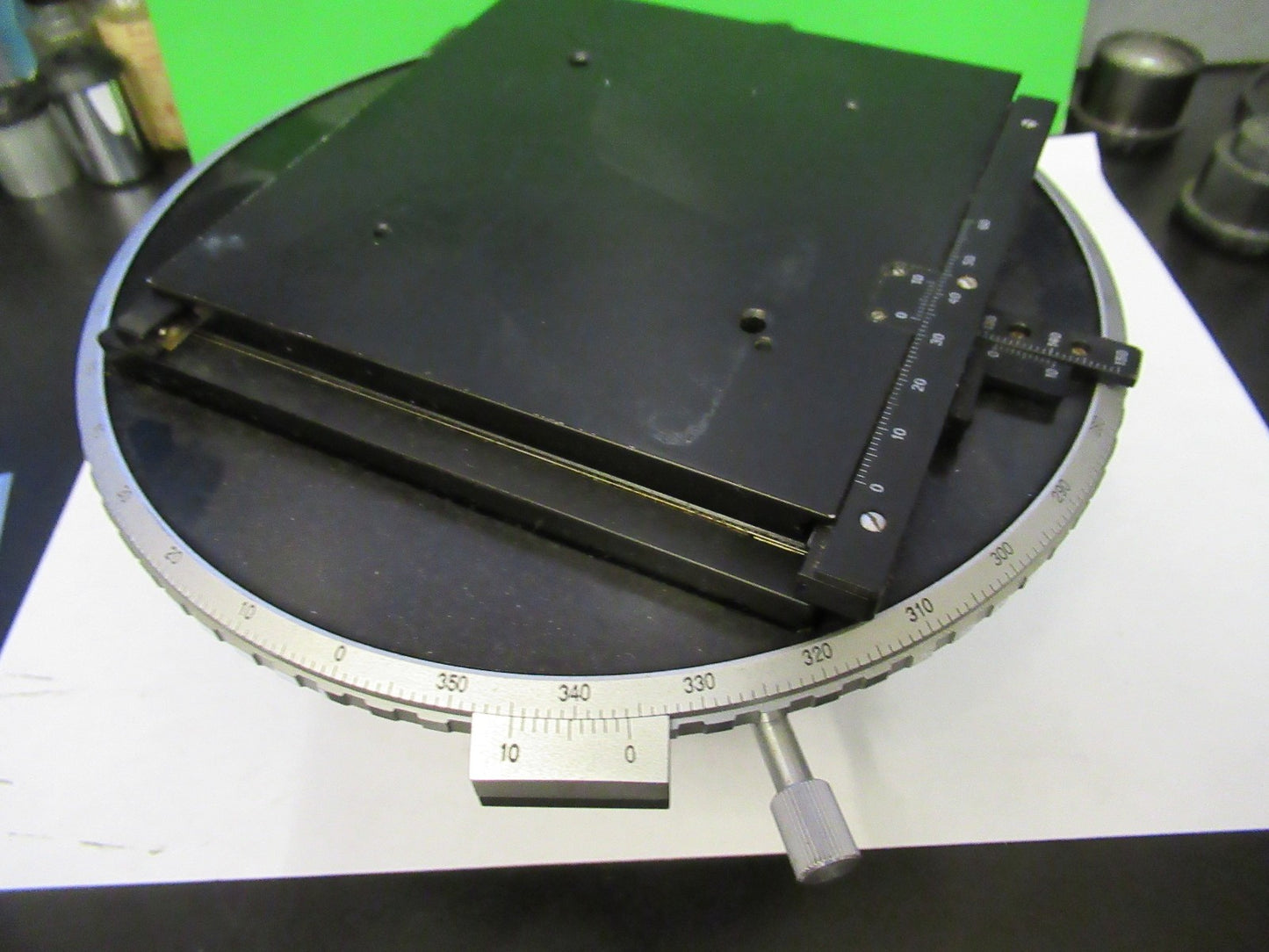 ZEISS GERMANY XY ROTABLE TABLE POLARIZER MICROSCOPE PART AS PICTURED V8-B-13