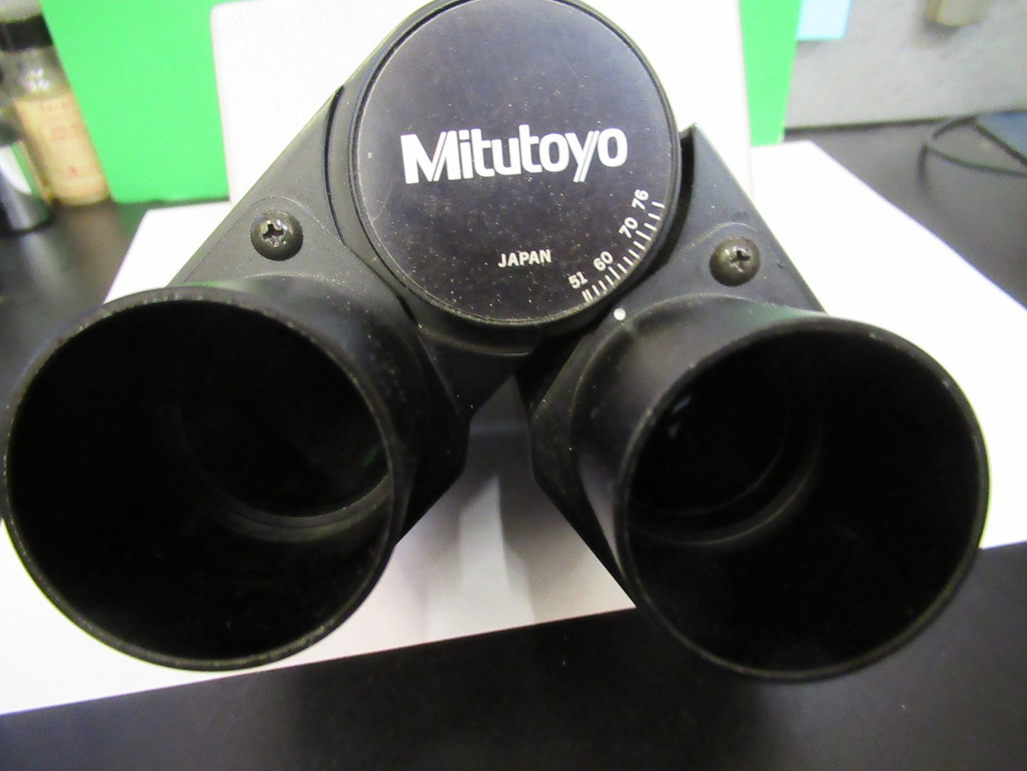 MITUTOYO JAPAN ULTRAPLAN TRINOCULAR HEAD MICROSCOPE PART AS PICTURED U8-B-32