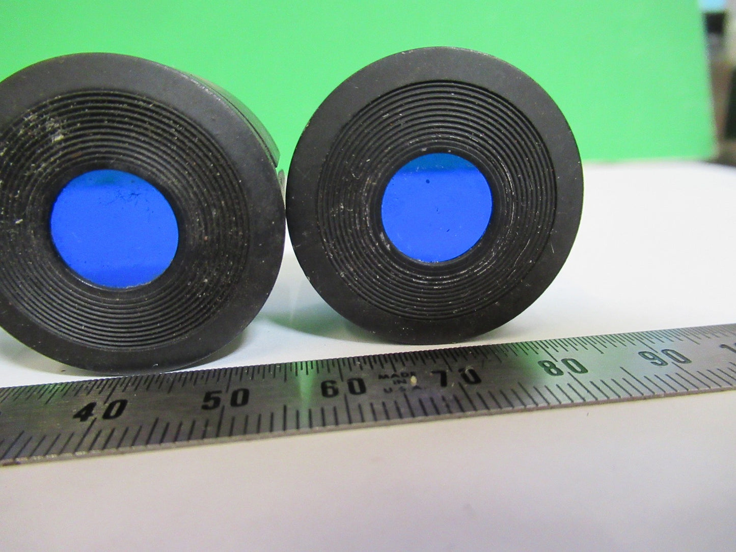 BAUSCH LOMB  EYEPIECE LOT BLUE FILTER OPTICS MICROSCOPE PART V7-FT-76