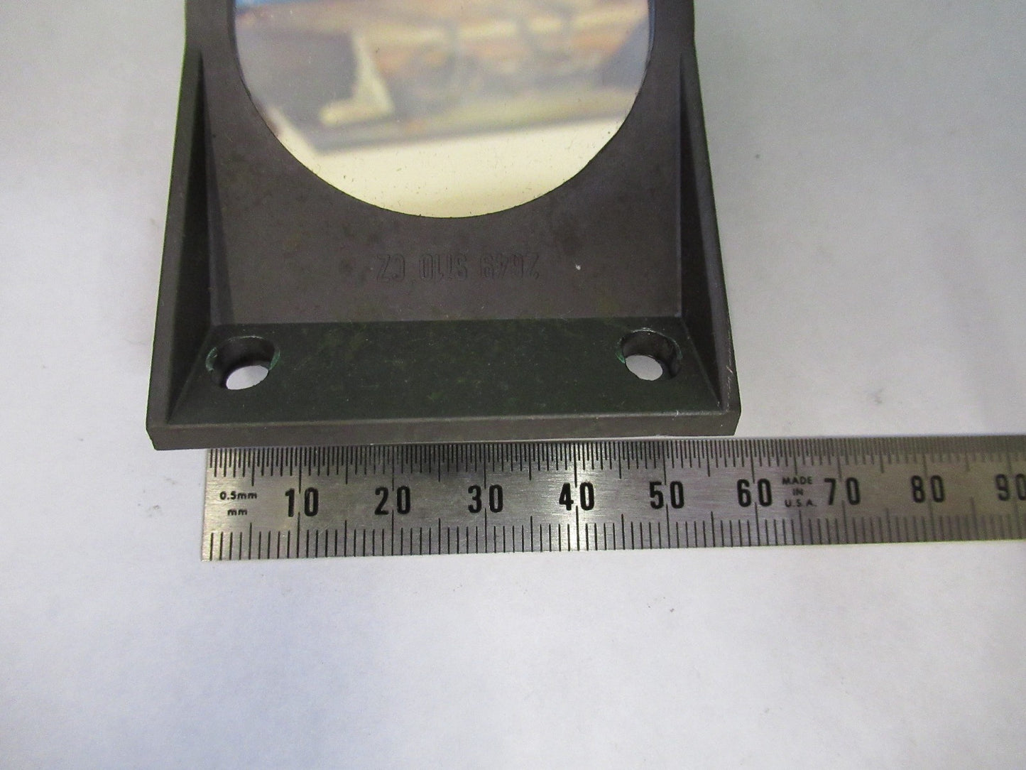 AUS JENA GERMANY FLAT MIRROR MOUNTED MICROSCOPE PART AS PICTURED V8-B-43