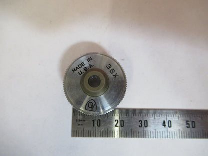 ANTIKES AMERIKANISCHES OPTIK-AO-3,5-FACHES OBJEKTIV-MIKROSKOPTEIL WIE ABGEBILDET &amp;P9-A-25 