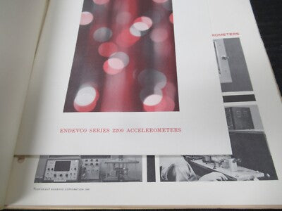 ENDEVCO VINTAGE INSTRUCTIONS MANUAL ACCELEROMETER 2200 AS PICTURED &50-FT-07