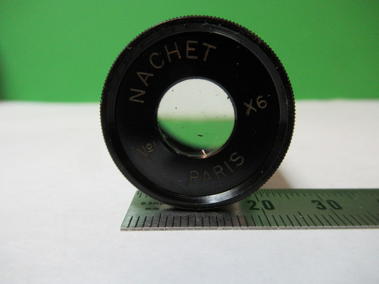 ANTIQUE NACHET PARIS 6X EYEPIECE OCULAR LENS MICROSCOPE PART AS PICTURED X2-A-15