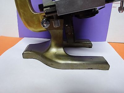 BRASS MICROSCOPE SPENCER ANTIQUE AMERICAN OPTICS &IL-2-20
