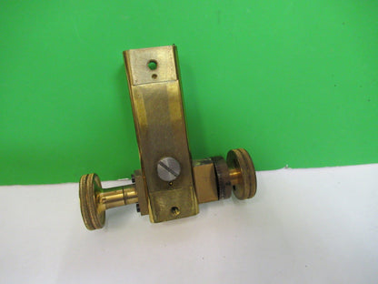 ANTIQUE BRASS LEITZ GERMANY STAGE KNOBS MICROSCOPE PART AS PICTURED V3-A-33