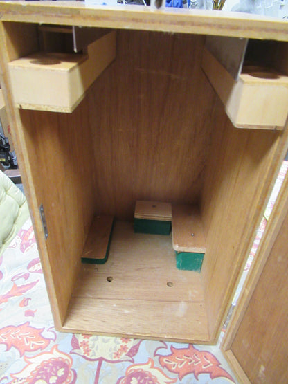 EMPTY WOOD CABINET for ANTIQUE CARL ZEISS GERMANY MICROSCOPE PART AS PICTURED