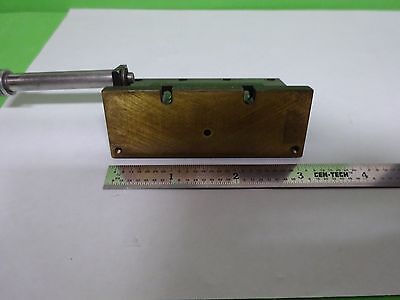 MICROSCOPE PART REICHERT LEICA POLYVAR BRASS SLIDE for OPTICS AS IS BIN#8M-B-03