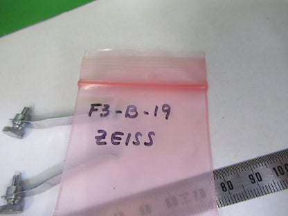 CARL ZEISS GERMANY PAIR CLIPS  MICROSCOPE PART AS PICTURED F3-B-19